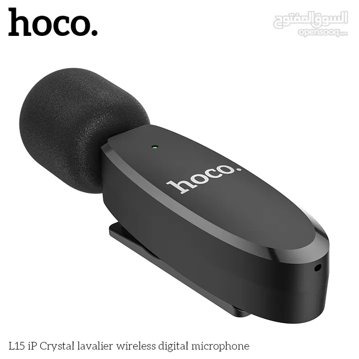 HOCO L15 iP Crystal lavalier wireless digital microphone مايك اصلي وايرلس  تايب سي / ابل