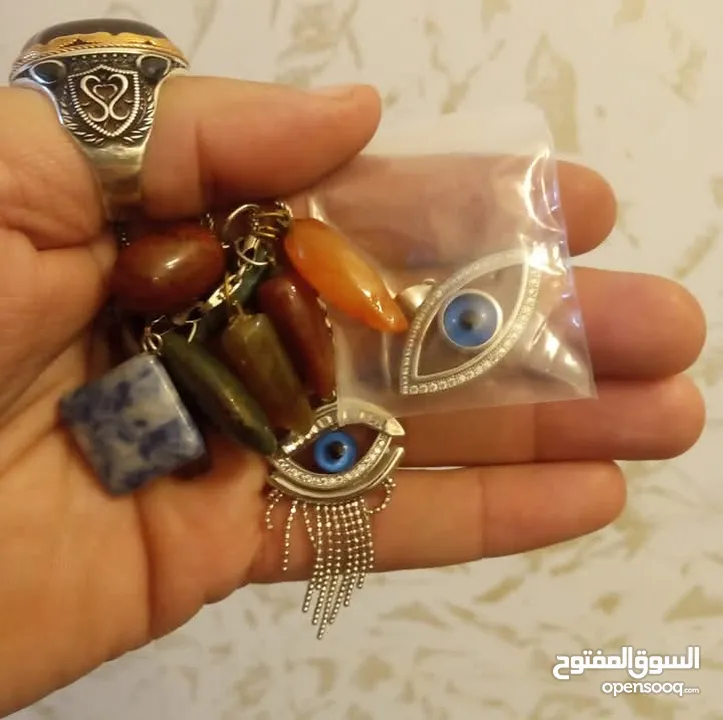 خواتم فضه مطعمه بالحجر الكريم