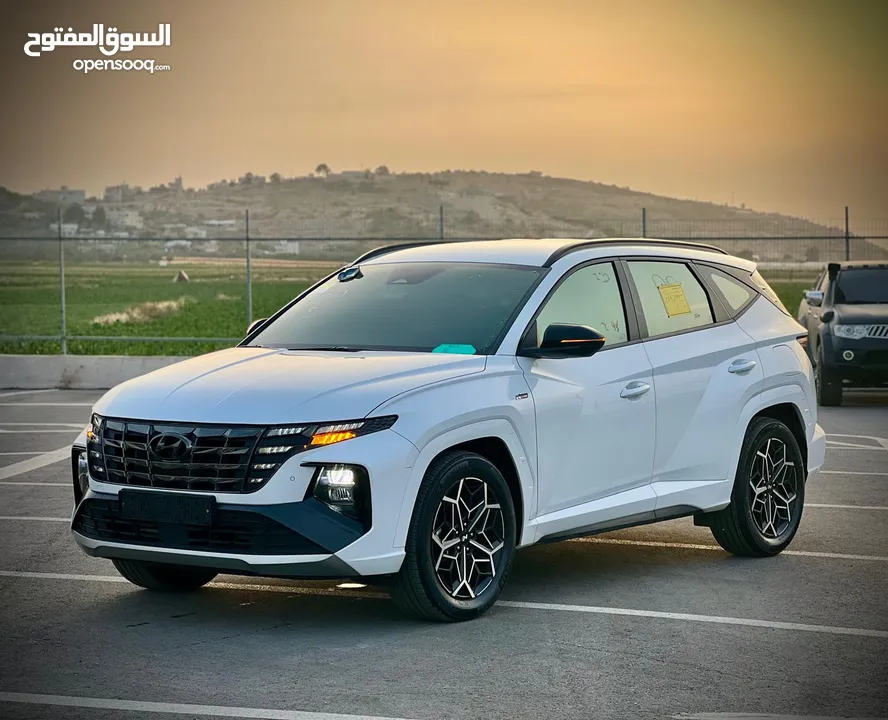 هونداي توسان  N-LINE  فل بدون فتحة  2x4 ///240Hp بنزين + كهرباء  2022 ( Haybrid) 1600cc