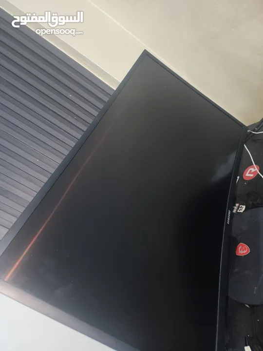 اcurved 1nm 144 hz samsungشاشة  الشاشة وكالة لا يوجد بها ولا اي خدش