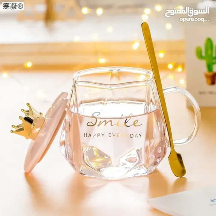 مج شفاف مع سخان كهربائي و معلقة ببكج مميز جدا