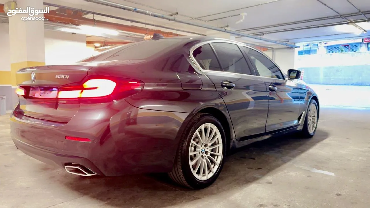 للبيع bmw 530i موديل 2022 وارد الشركة فحص كامل فل اضافات لون فيراني تأمين شامل لغاية 12/2025