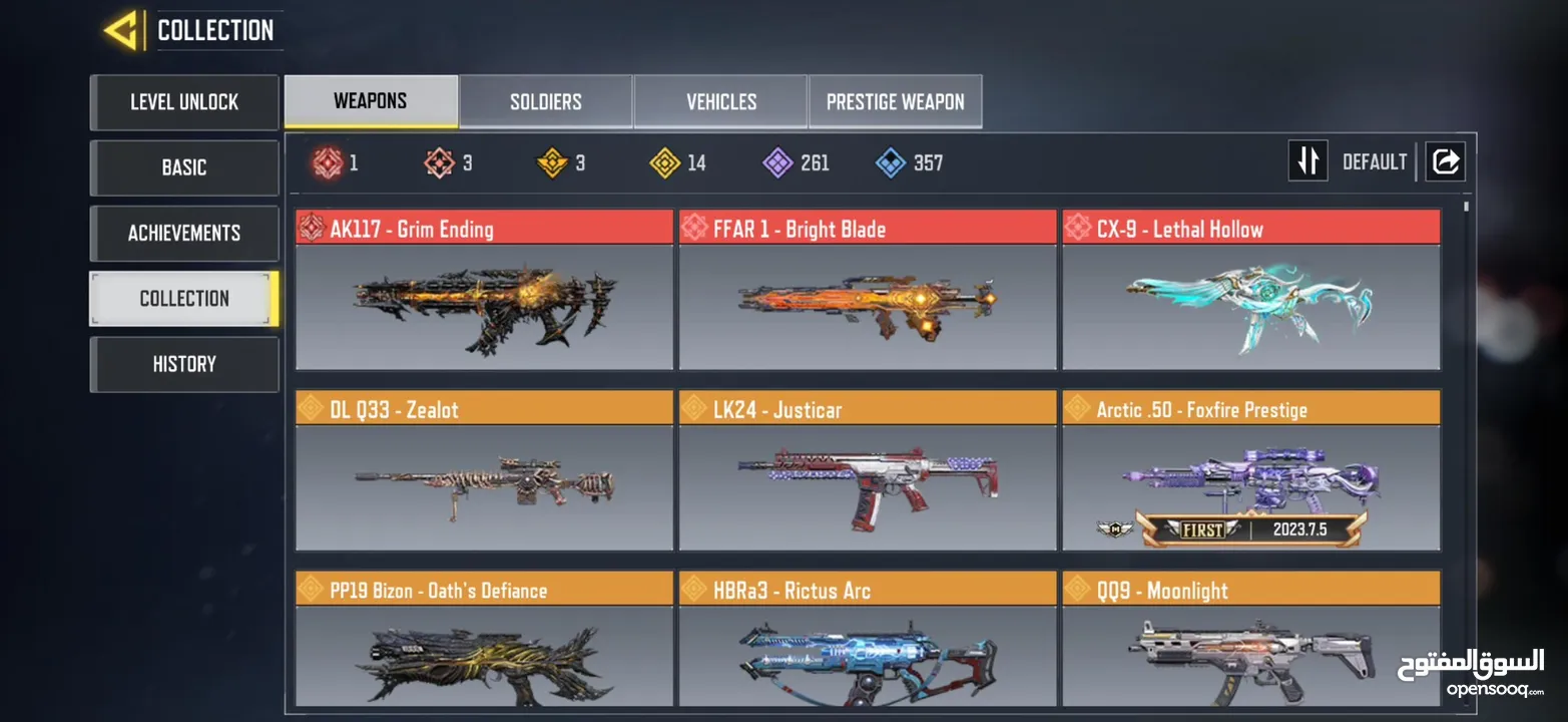 3 Mythics + 14 Legendaries 5K AED Invested Legendary Rank Achieved (Secure Negotiable)