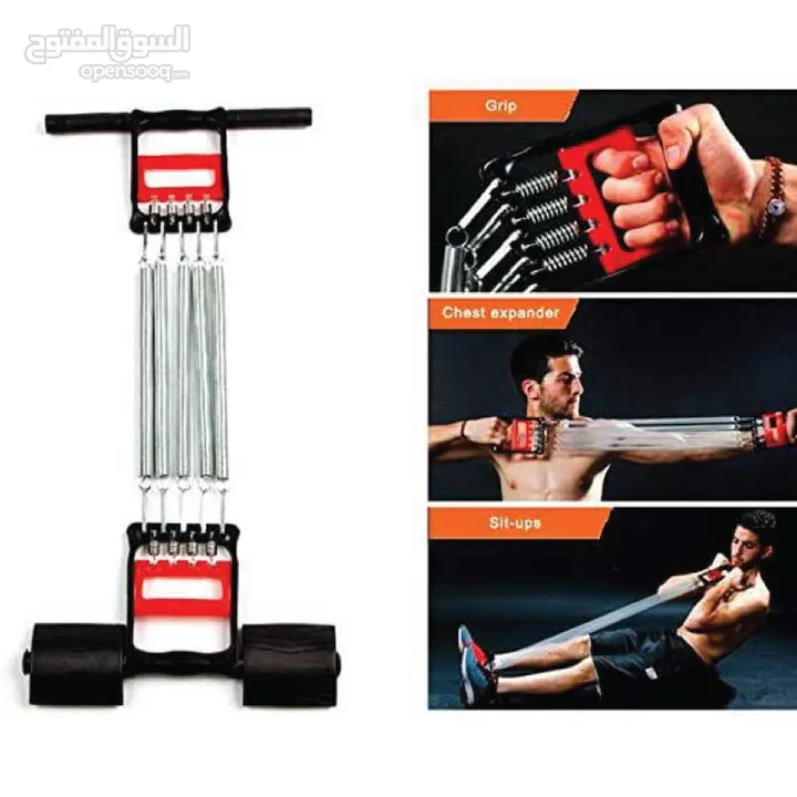 زنبرك تمارين المقاومه الرياضي توسيع الصدر مع مقابض اليد 2X1chest pull بناء شد العضلات 5 زنبركات