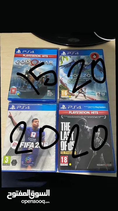 اريع سيديات ps4 استعمال بسيط جدا