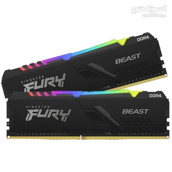 KingSton Fury Beast (8GB×2) DDR4 3600MT/s-CL17 RGB رامات هايبر إكس