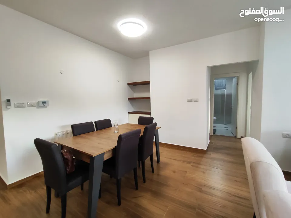 شقة مع حديققققة فخمه جديده مفروشة للإيجار في عين منجد