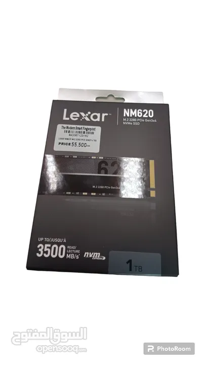 هاردسك داخلي m.2 1TBssd  بسرعه 3500 امبي اس  Lexar nm620 m.2 2280 pGIE  GEN3 *4 1TB