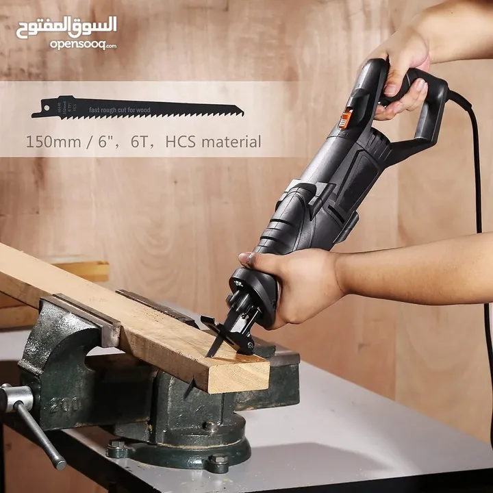 منشار ترددي يتحرك في اتجاهات متعددة بقوة 850 وات  TACKLIFE RPRS01A UNIVERSAL RECIPROCATING SAW