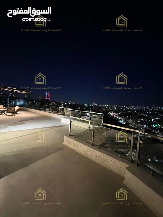 شقة مفروشة فاخرة ثالث مع روف جديد لم يسكن أرقى واجمل مناطق عبدون