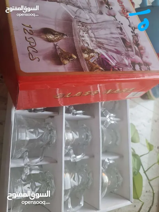 طقم شاي زجاجي