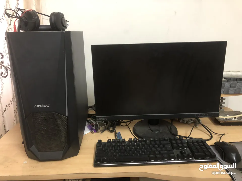 جهاز كمبيوتر كامل كيس antec مستعمل اخو الجديد