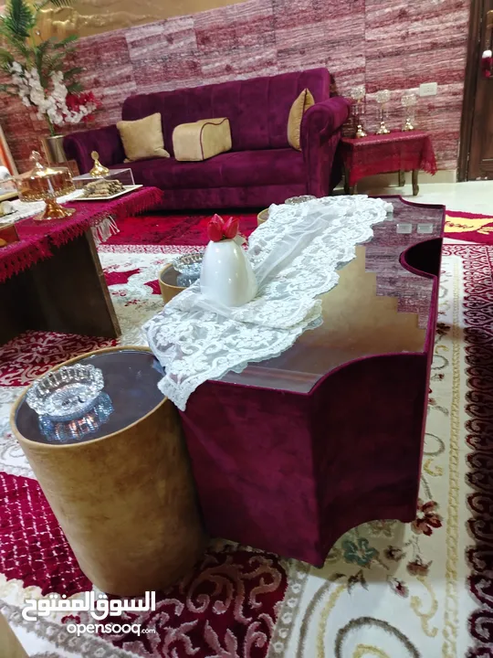 طاوله سداسيه تفصيل مع 6 طربيزات برميل كمان تفصيل