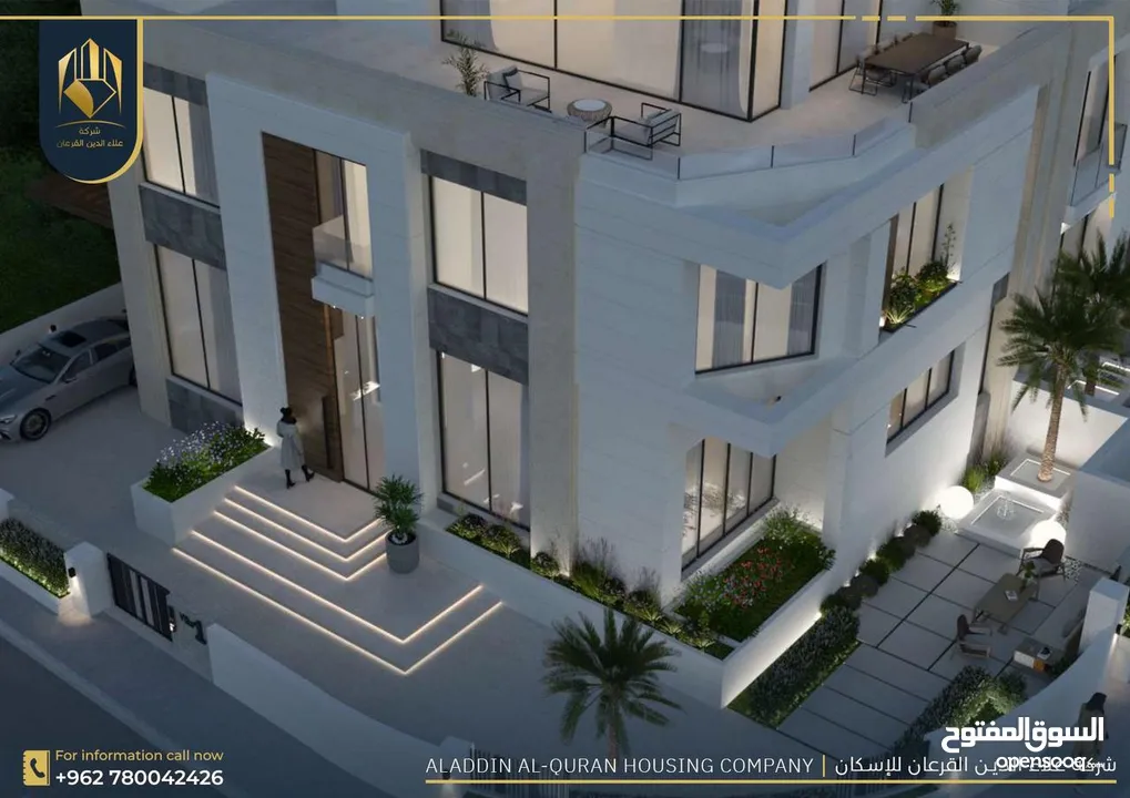 فلل فخمة للبيع الراهبات خلف محطة المناصير مقابل مطعم الطياره مساحة 400 متر طابقين الروف جديد مع مطبخ