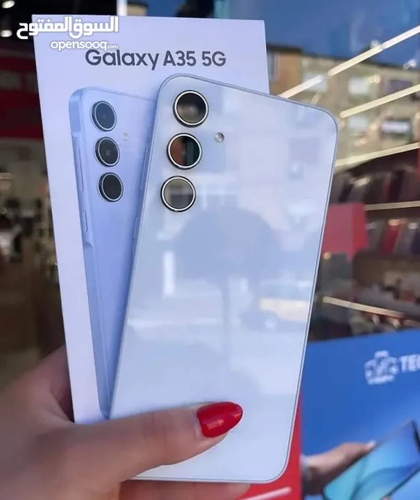 مشغل اخو الجديد Samsung A35 5G رام 16 جيجا  256 أغراضة والكرتونه الأصلية مكفول متوفر توصيل