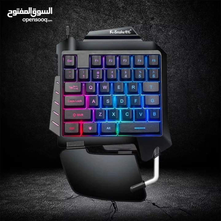 كيبورد جيمنج سلكي ملون صغير G92 SINGLE GAMING KEYBOARD RGB USB WIRED