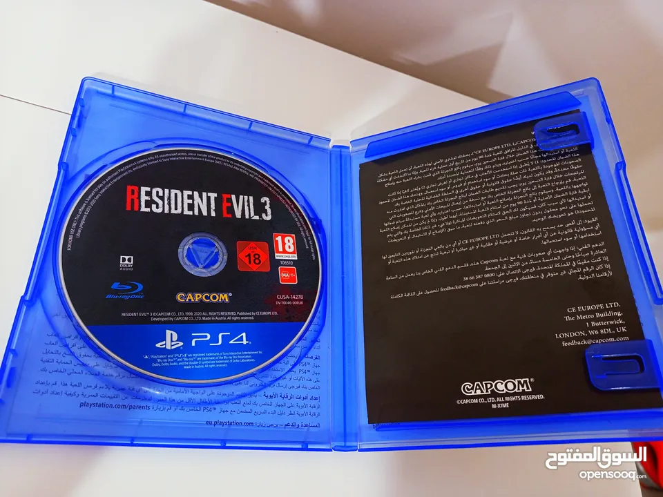 لعبة ريزيدنت ايفل 3 معربة للبلايستيشن 4 و5 resident evil 3 game for PS4 & PS5