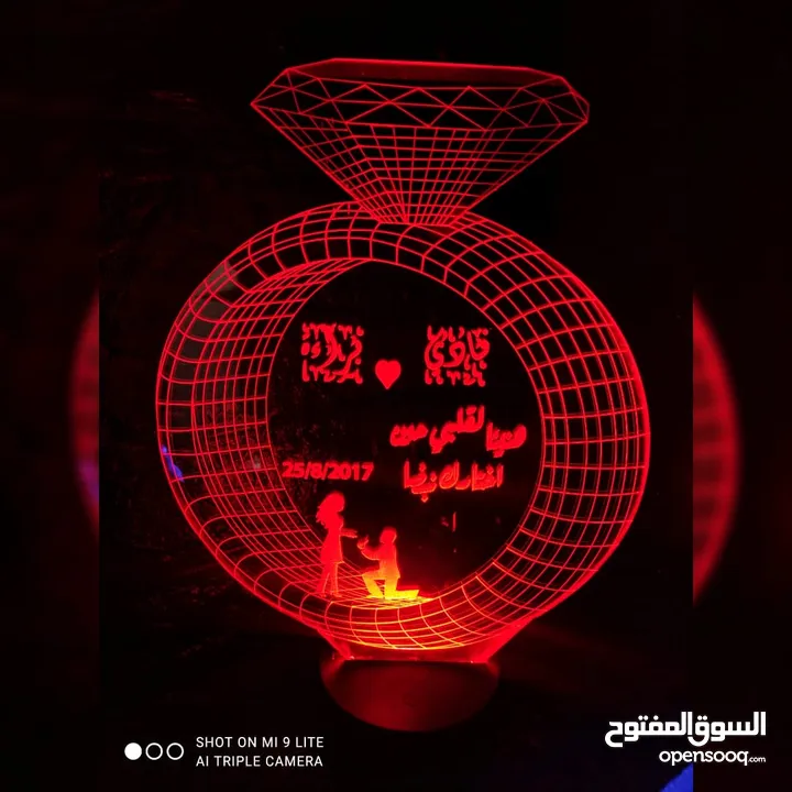 تفصيل هدايا مضيئة بكل الاشكال وحسب الطلب