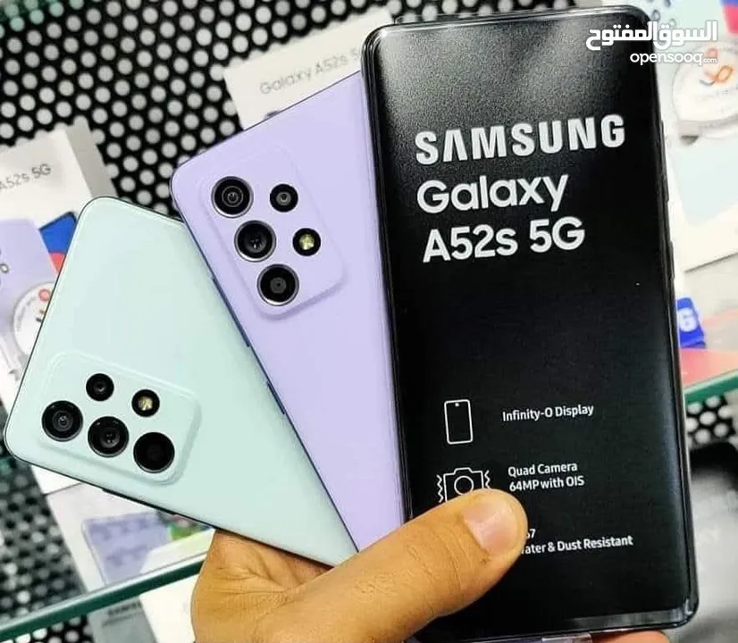 مستعمل اخو الجديد Samsung A52s 5G رام 12 و 16 جيجا 128 و 256 بدون كرتونه هدية كفر ولزقة وشاحن الاصلي