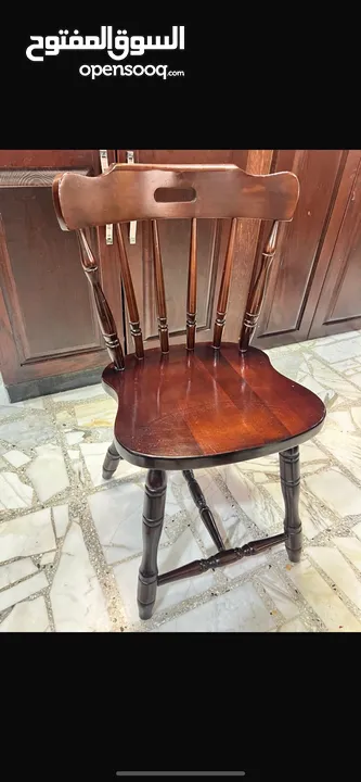 كراسي مطبخ انتيك زان دهان جديد عدد 6