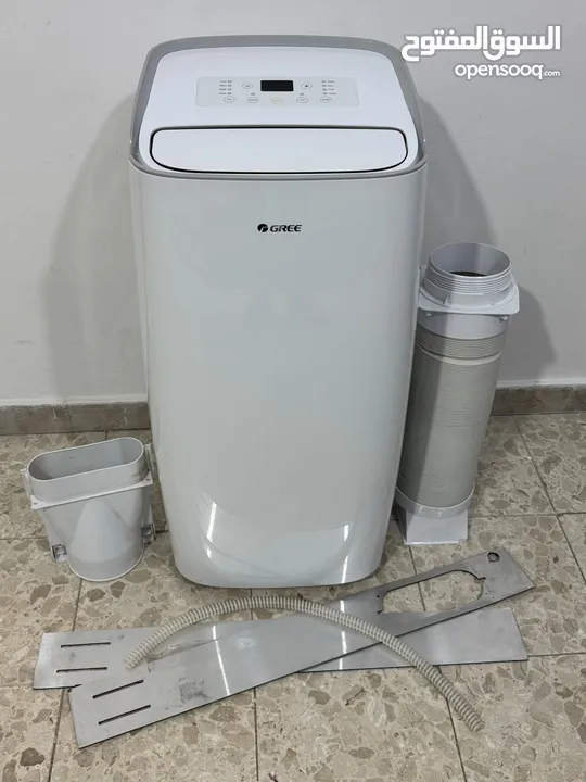 جري مكيف متنقل 1 طن مستعمل شبه جديد مع كل توابعه و ريموت تحكم + تحكم عبر الواي فاي