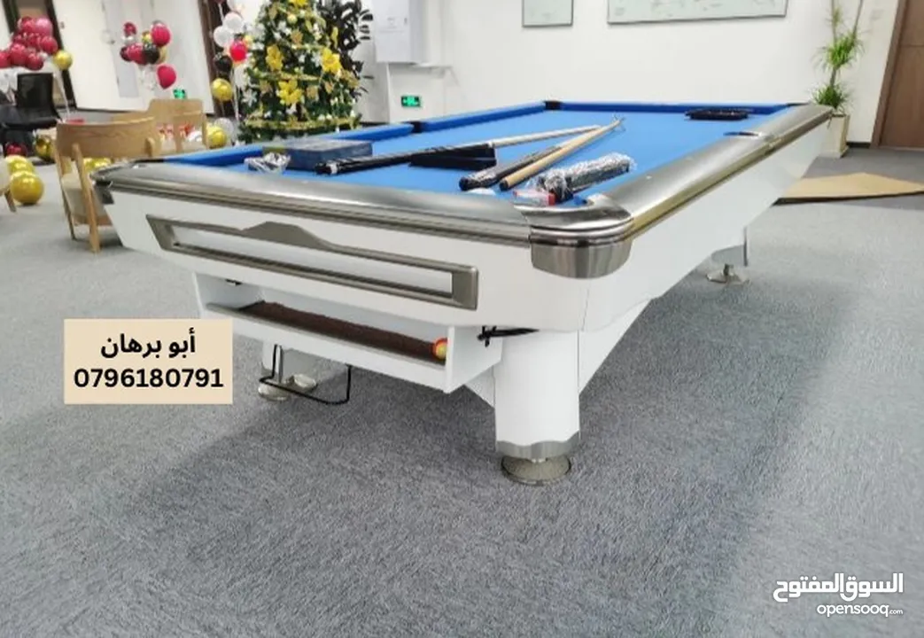 طاولات بلياردو جديدة و مستعملة بأحدث المواصفات عرض خاص ولمدة محدودة