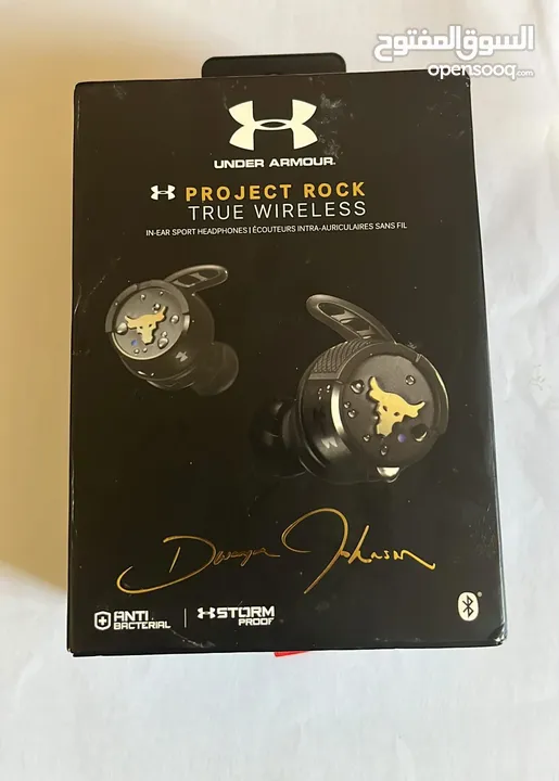 Under Armour Project Rock True Wireless Sport In-Ear Headphones - Black