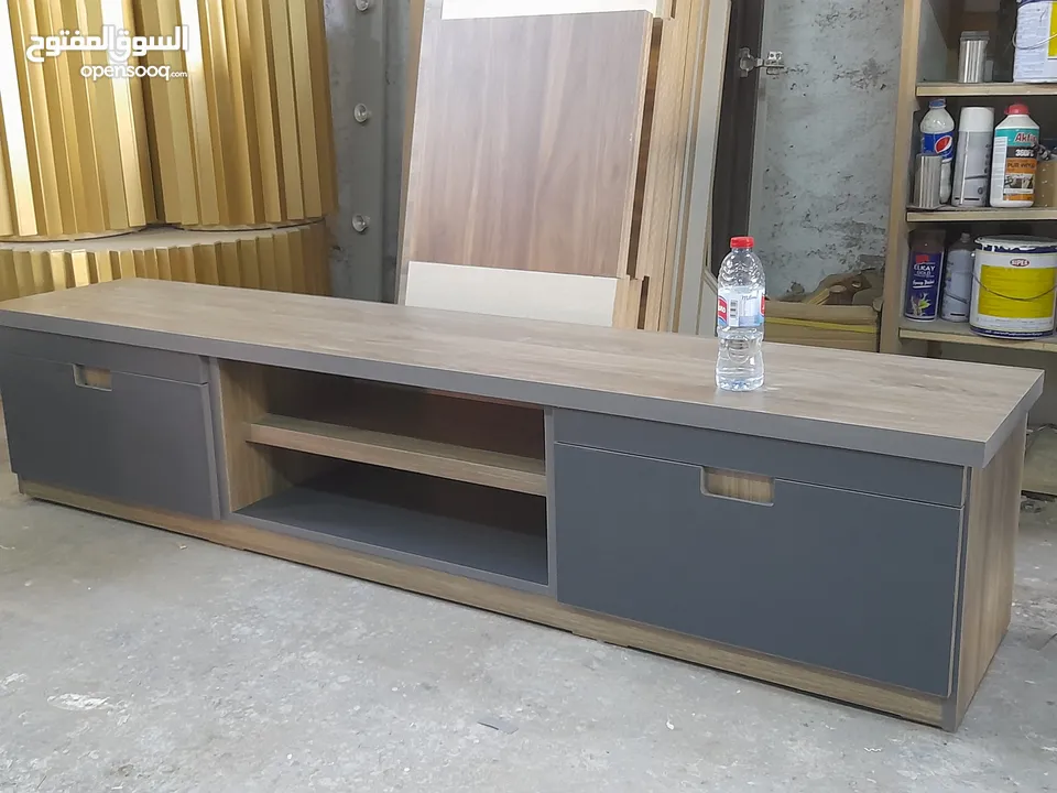 طاولات وسط خشب ودهان مكون من ثلاث قطع او حسب الطلب جميع احجام مع إمكانية تغير الون