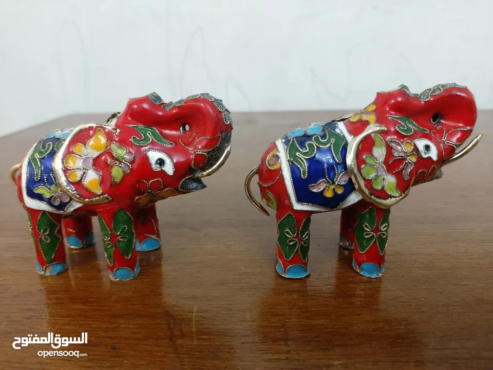 An old cloisonné elephant