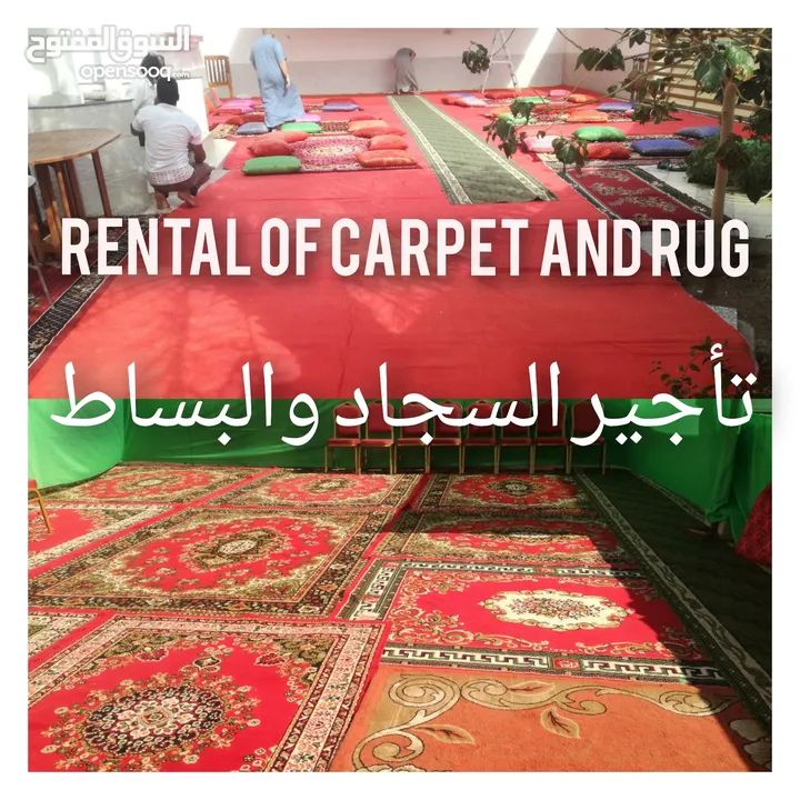 تأجير السجاد والبسط/rental of carpet and rug
