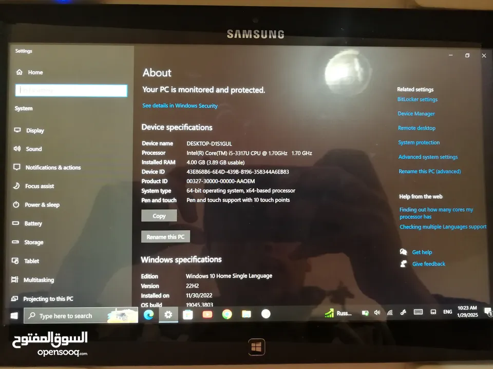 تابلت Samsung ATIV smart PC Pro  (سامسونج اتيف سمارت بي سي برو)  مستعمل حالته جيدة جداً