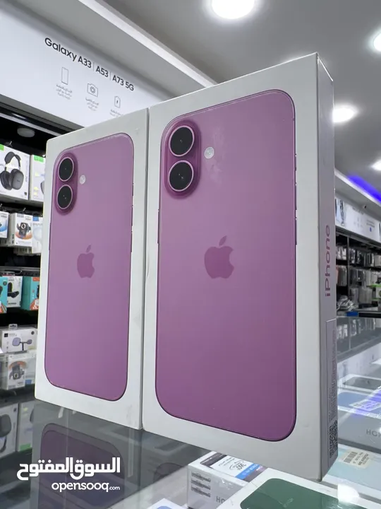 iPhone 16 (128 GB) Pink ايفون 16 جديد مسكر بالكرتونة كفالة شركة ايفون سنة كاملة من تاريخ الشراء