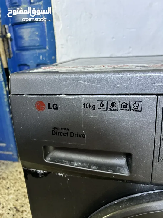 غسالة LG مستعمله سنتين للبيع 10 كيلو