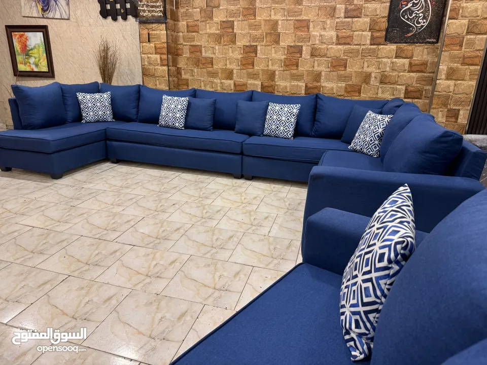 طقم كنب 11مقعد. كوالتي. عالي مصنوع من اجود انواع الخشب السويد الصلد بالكامل اسفنج عالي