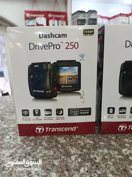 كاميرا داش كام من ترانسد تصوير الترا اتش دي Transcend Dash Camera 250 Wifi 4K UltraHD