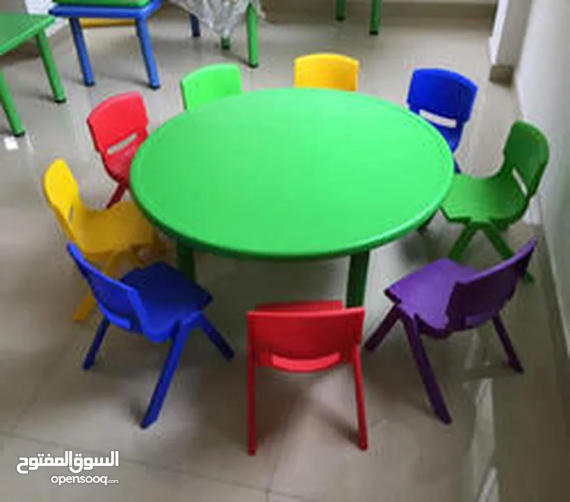 طاولات و كراسي اطفال حضانات و رياض اطفال. متوفر خدمة التوصيل لجميع المحافظات