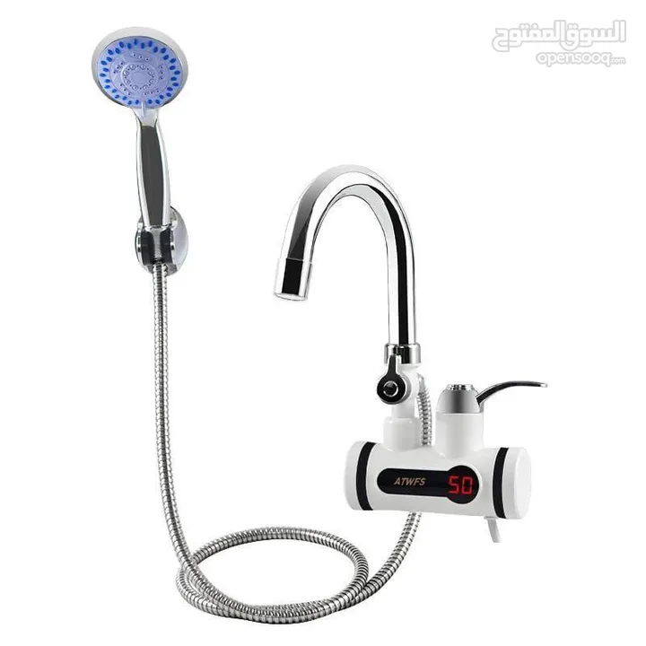 سخان المياه الفوري الكهربائي مع الدش - INSTANT ELECTRIC HEATING WATER FAUCET & SHOWER