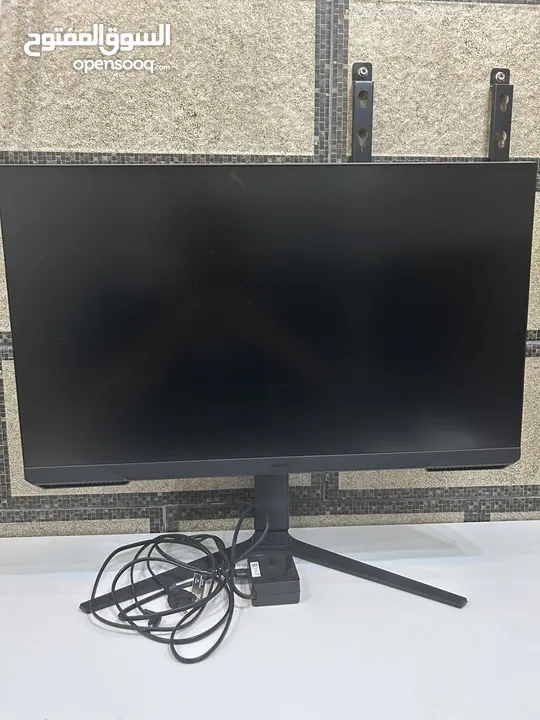شاشة Samsung 165 hz (مكسوووورة)  مع المحول الأصلي  حط سعرك وشيل