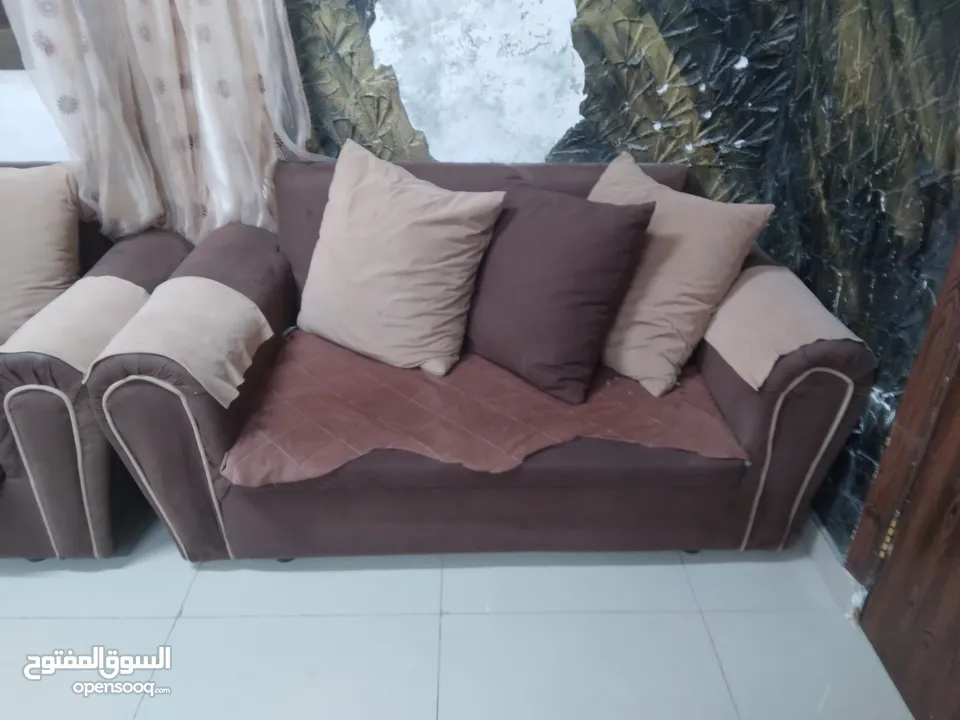طقم  كنب كامل حرف L + مفردة وثنائية