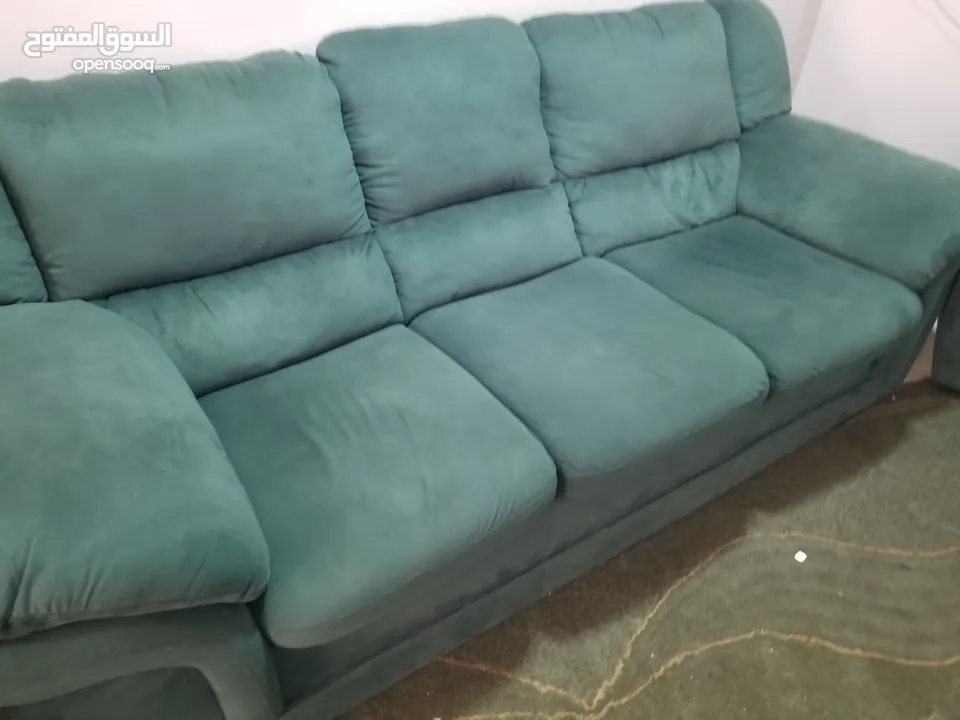 طقم كنب الدب كامل 7 مقاعد وكاله وسجلون خشب اصلي وكاله