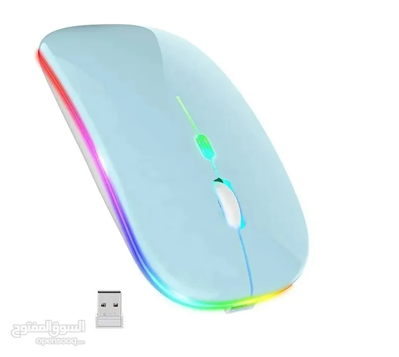 2.4GHZ T-02 RECHARGEABLE WIRELESS LED MOUSE-ماوس قابل للشحن وايرلس