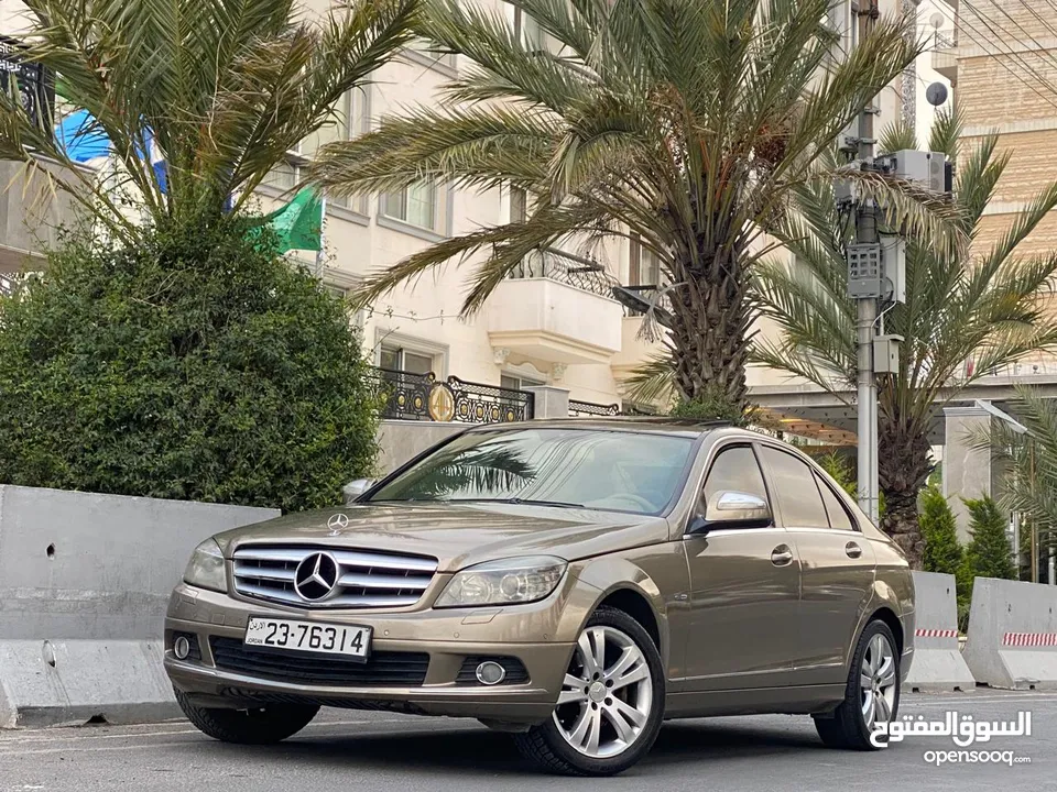 مرسيدس c200 2008  فل مع الفتحه     اضافات مميزه فتحه/برادي كهرباء/حساس