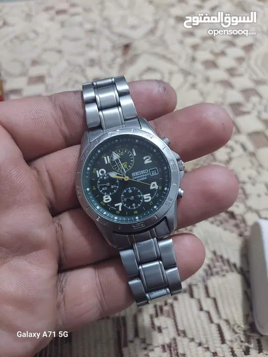 ساعه سيكو ستوب ووتش  اصلي 100بالمية شغالة 100بالمية بحالة ممتازة جدا