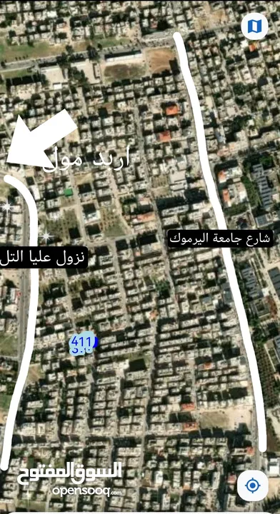 ارض سكنية استثمارية للبيع. ارض مميزة على شارعين ضمن منطقة سكنية قريبة من جامعة اليرموك