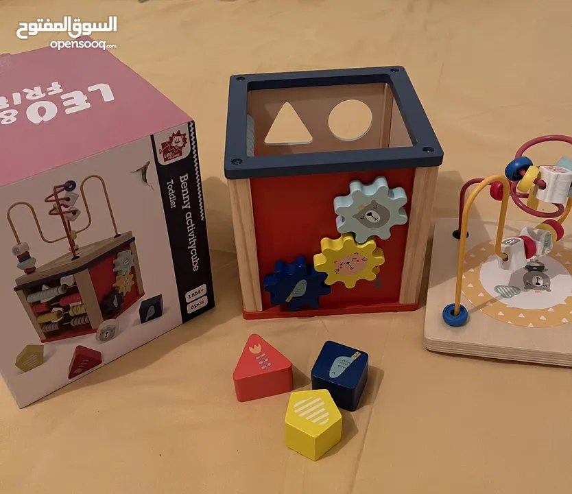 Wooden activity cube