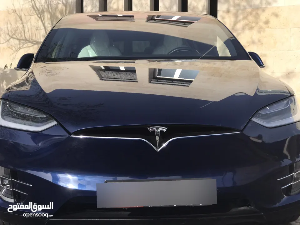 تسلا مودل X 2020 لون ازرق فحص كامل