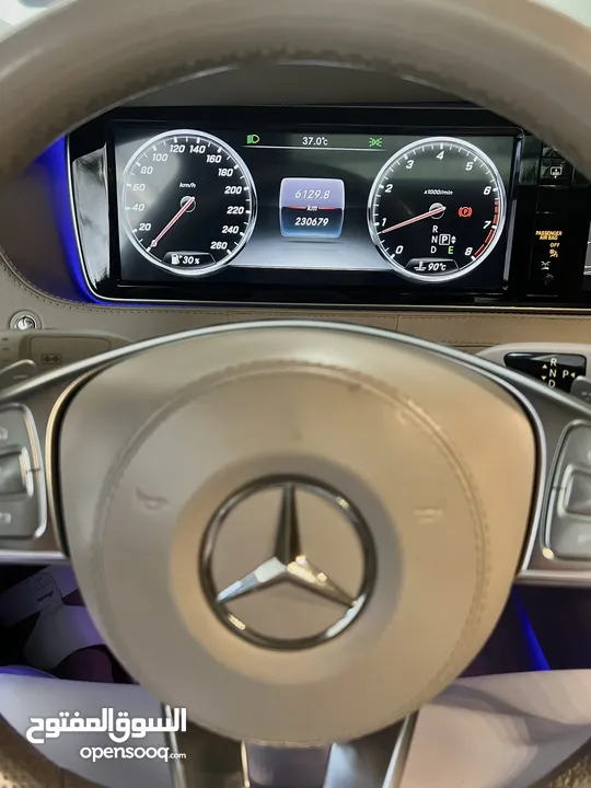 مرسيدس بنز S500 خليجي اسود من داخل هيليس