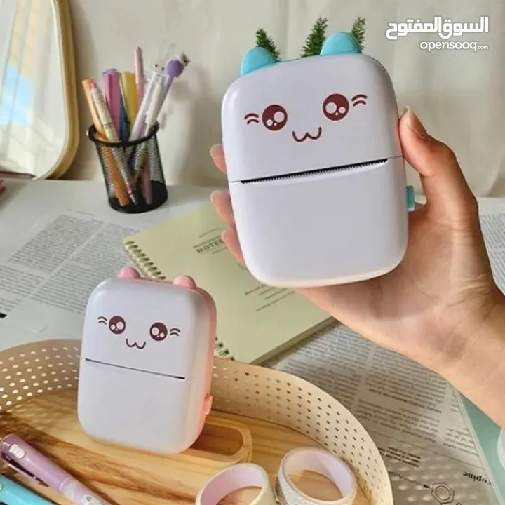 طابعة محمولة لطيفة وعملية في نفس الوقت! رأس طباعة حراري عالي الجودة – بدون حبر إطلاقًا!