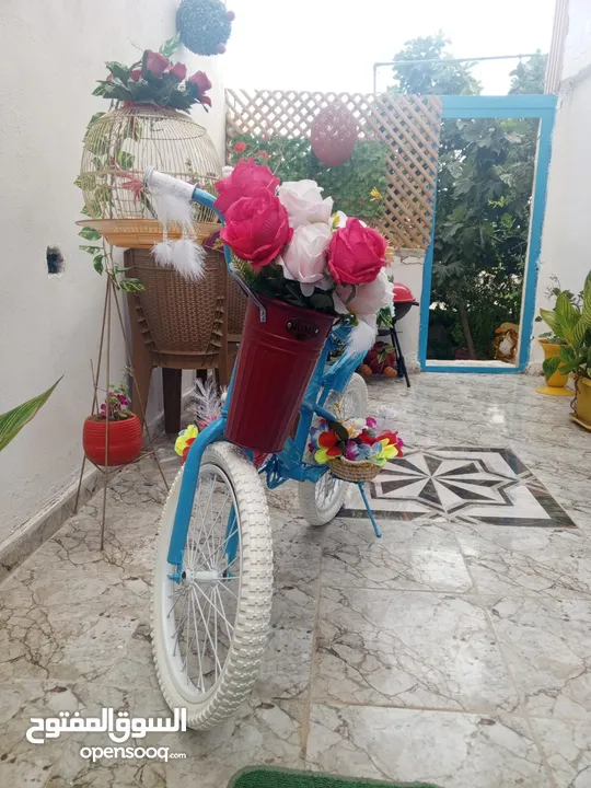 بسكليت مزين بورود اصطناعي