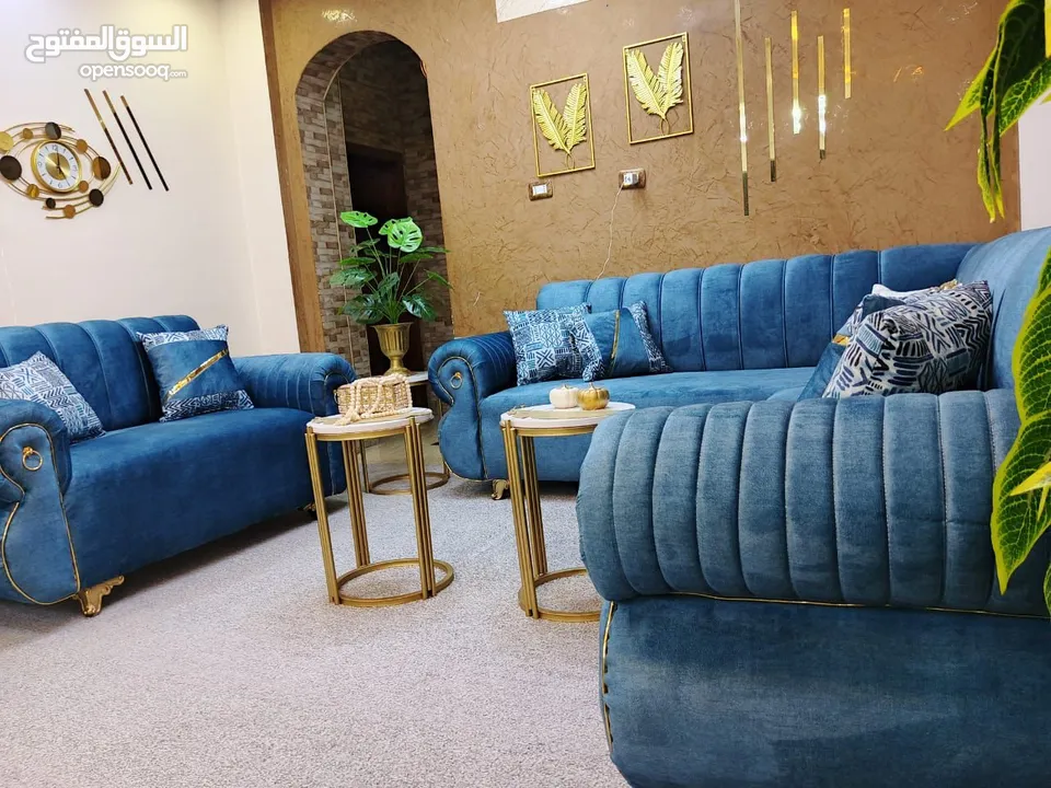 طقم كنب  خشي سويد